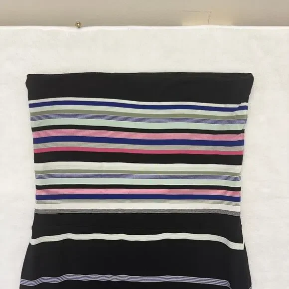 WHBM Convertible Multi-color Stripe Maxi Skirt/Dress Black Size S - Picture 8 of 9